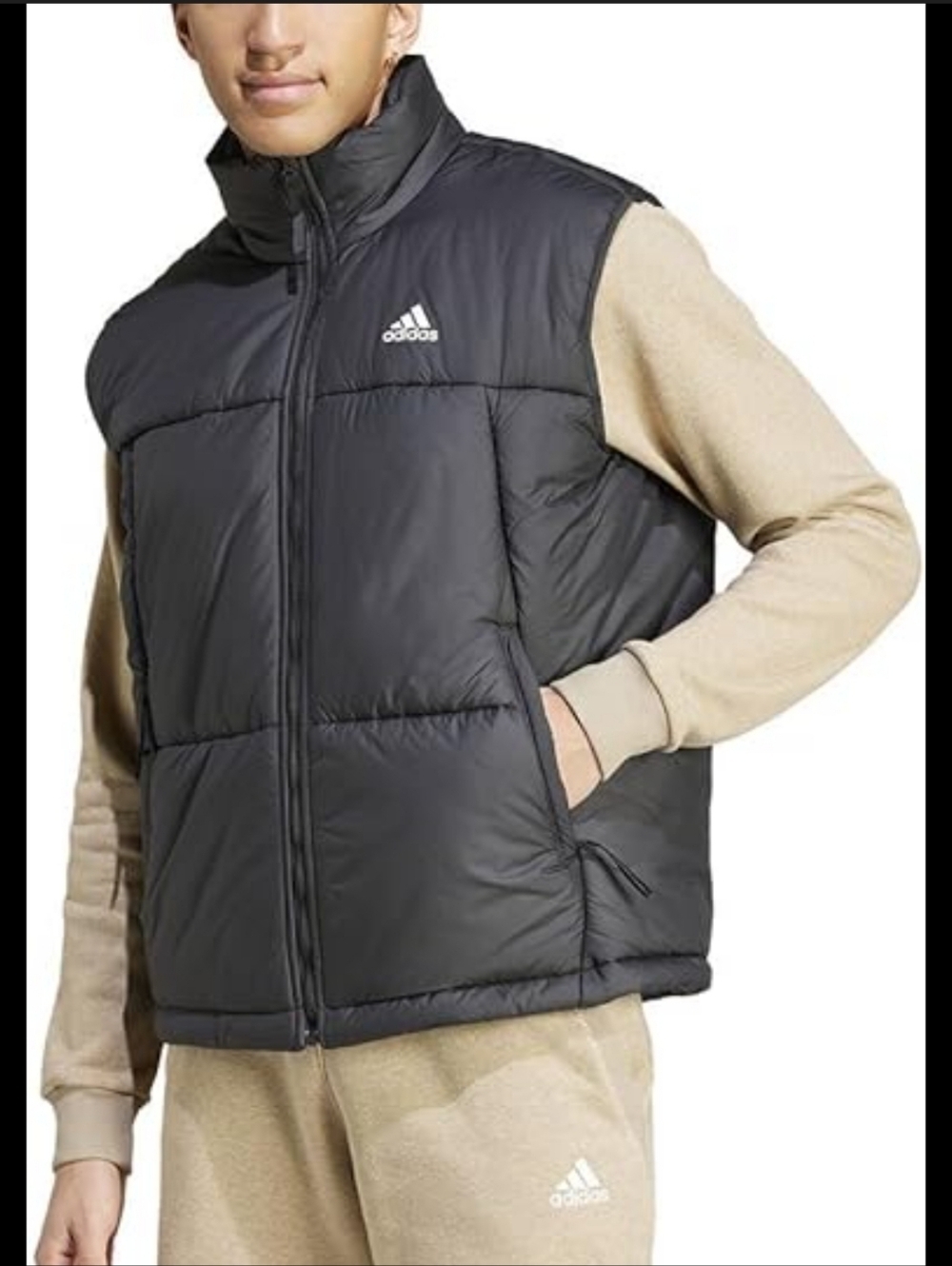 Adidas Black Puffer Vest with Logo_2XL